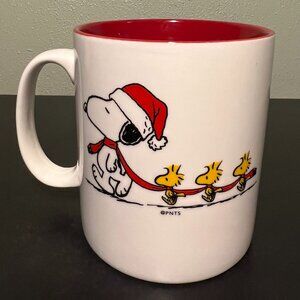 Graphique Peanuts Snoopy Woodstock Christmas Ceramic Mug Large 20 oz Holiday Cup